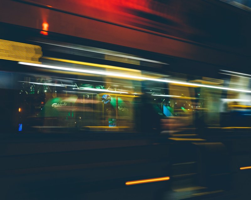 Dublin night by Bart 8sujlewov20 luas lights flashing