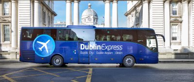 Dublin Express in City Centre Dublin Express bus in dublin city centre