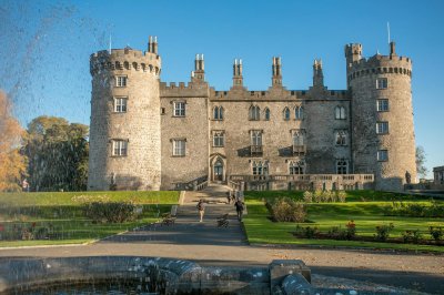 Kilkenny Castle Courtesy Allen Kiely stone castle in front of grass area