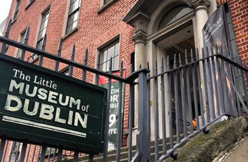 The Little Museum of Dublin Exterior sign for little museum of dublin on st stephen's green